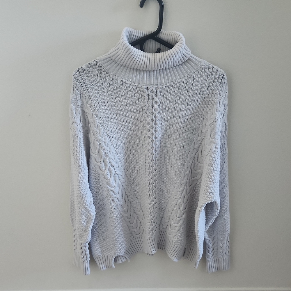 a.n.a Soft Cream White Turtleneck Sweater